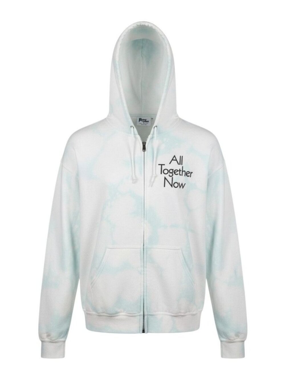 Yellow Submarine Beatles Tie-Dye Hoodie "All Together Now" Graphic Zip-Up L